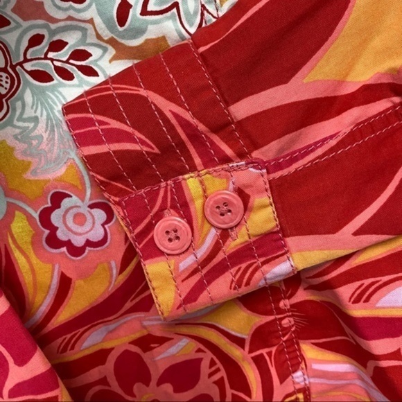 Chico’s Floral Cotton Jacket Size 1 - Picture 4 of 5